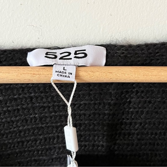 525 America Women's Two-Way Twist Knit Sweater Size Large Black - Picture 8 of 11